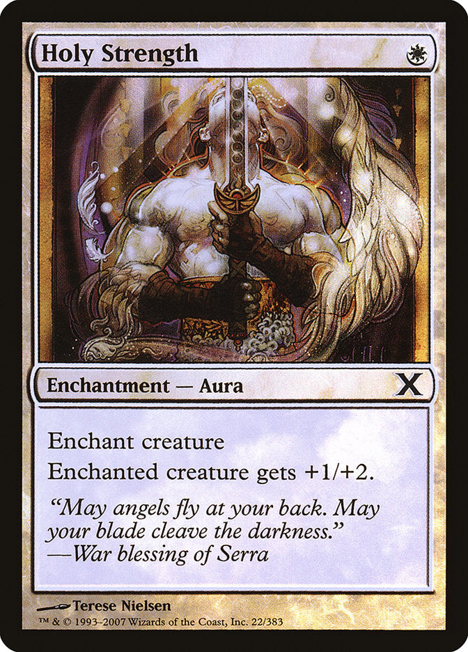 Holy Strength (Premium Foil) [Tenth Edition] | Gear Gaming Fayetteville