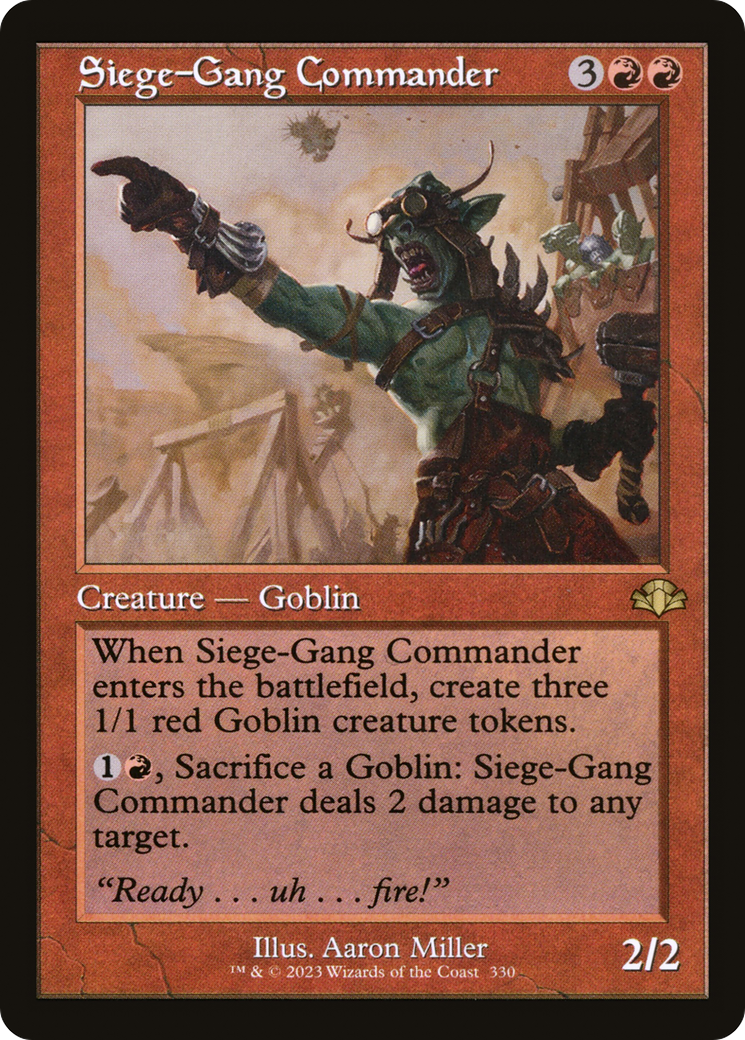 Siege-Gang Commander (Retro) [Dominaria Remastered] | Gear Gaming Fayetteville