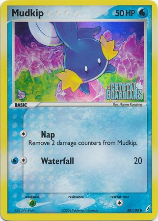 Mudkip (58/100) (Stamped) [EX: Crystal Guardians] | Gear Gaming Fayetteville