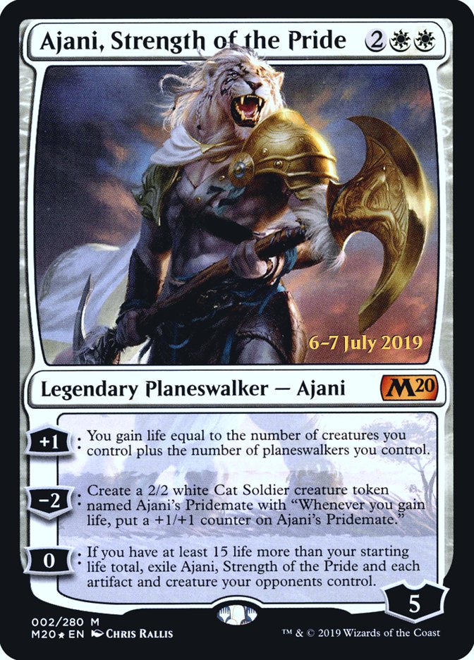 Ajani, Strength of the Pride [Core Set 2020 Prerelease Promos] | Gear Gaming Fayetteville