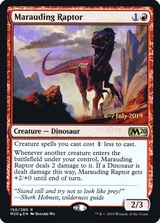 Marauding Raptor [Core Set 2020 Prerelease Promos] | Gear Gaming Fayetteville