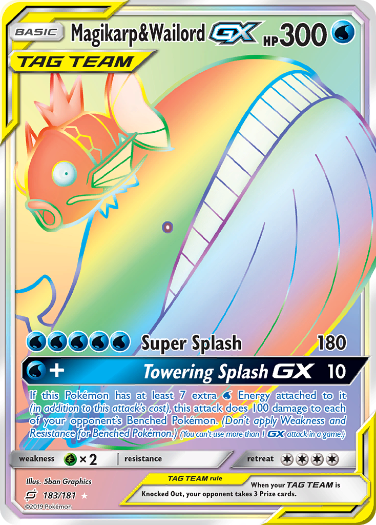 Magikarp & Wailord GX (183/181) [Sun & Moon: Team Up] | Gear Gaming Fayetteville