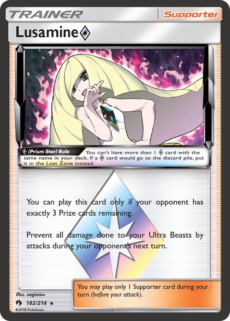 Lusamine (182/214) (Prism Star) [Sun & Moon: Lost Thunder] | Gear Gaming Fayetteville