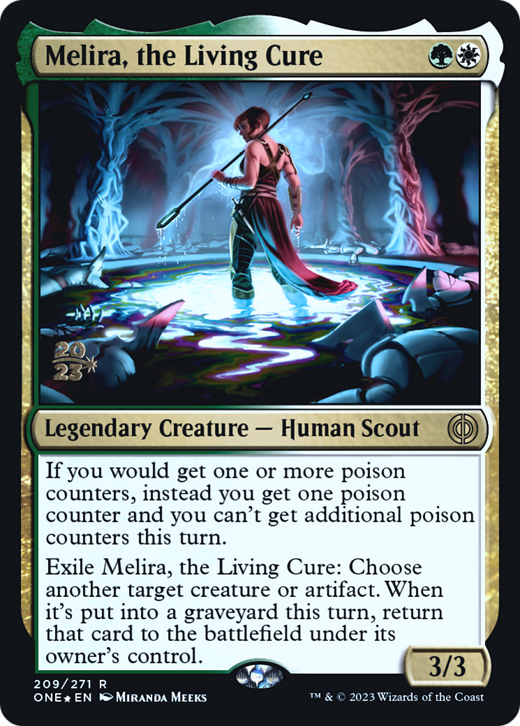 Melira, the Living Cure [Phyrexia: All Will Be One Prerelease Promos] | Gear Gaming Fayetteville