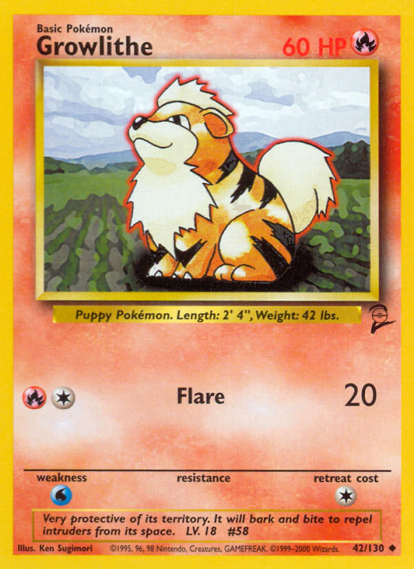 Growlithe (42/130) [Base Set 2] | Gear Gaming Fayetteville