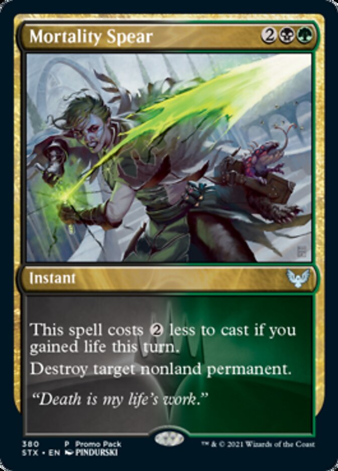 Mortality Spear (Promo Pack) [Strixhaven: School of Mages Promos] | Gear Gaming Fayetteville