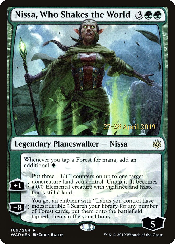 Nissa, Who Shakes the World [War of the Spark Prerelease Promos] | Gear Gaming Fayetteville