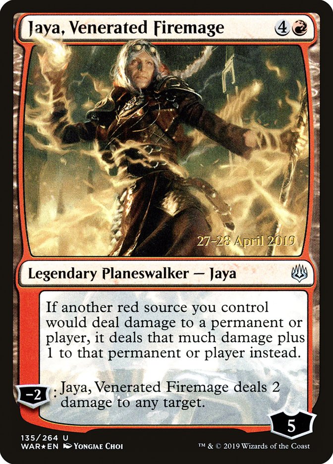 Jaya, Venerated Firemage [War of the Spark Prerelease Promos] | Gear Gaming Fayetteville