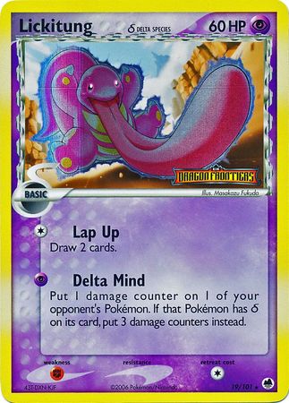 Lickitung (19/101) (Delta Species) (Stamped) [EX: Dragon Frontiers] | Gear Gaming Fayetteville