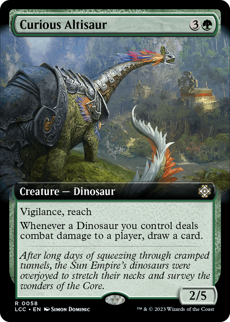 Curious Altisaur (Extended Art) [The Lost Caverns of Ixalan Commander] | Gear Gaming Fayetteville