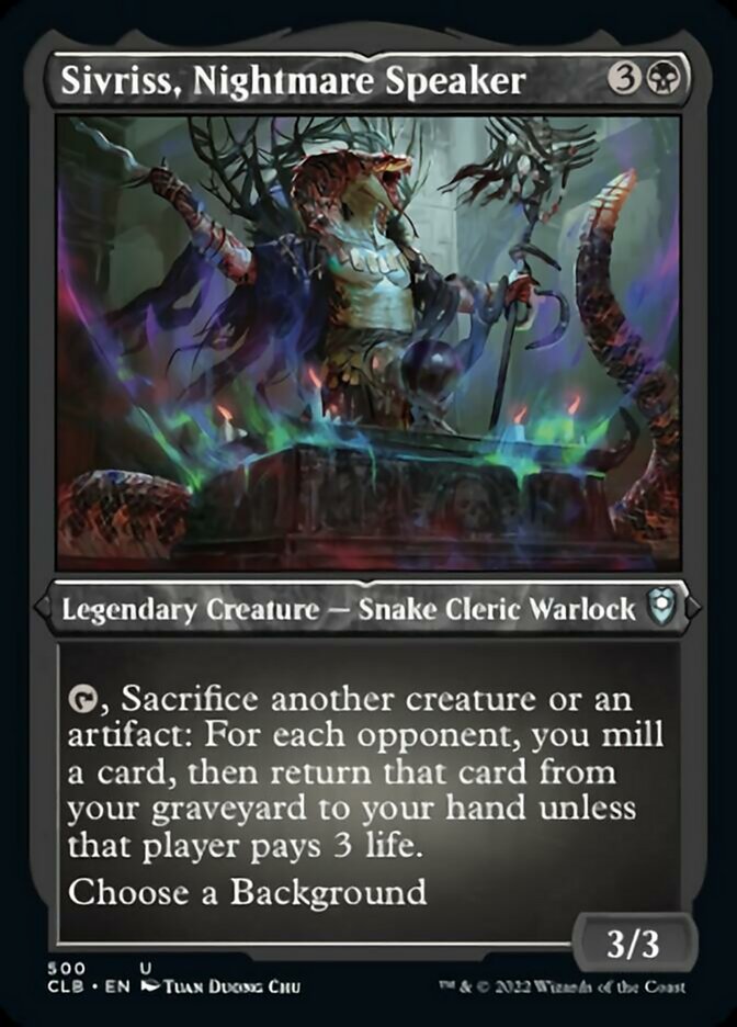 Sivriss, Nightmare Speaker (Foil Etched) [Commander Legends: Battle for Baldur's Gate] | Gear Gaming Fayetteville