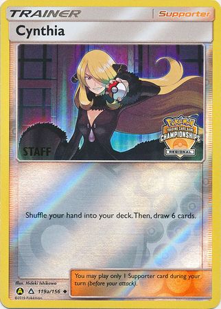 Cynthia (119a/156) (Regional Championship Promo Staff) [Sun & Moon: Ultra Prism] | Gear Gaming Fayetteville