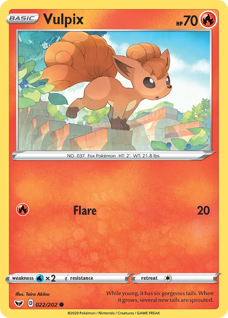 Vulpix (022/202) [Sword & Shield: Base Set] | Gear Gaming Fayetteville