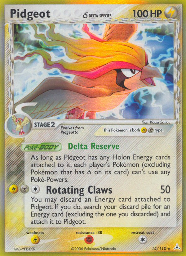 Pidgeot (14/110) (Delta Species) [EX: Holon Phantoms] | Gear Gaming Fayetteville