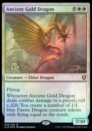 Ancient Gold Dragon [Commander Legends: Battle for Baldur's Gate Prerelease Promos] | Gear Gaming Fayetteville