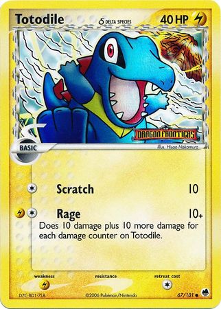 Totodile (67/101) (Delta Species) (Stamped) [EX: Dragon Frontiers] | Gear Gaming Fayetteville