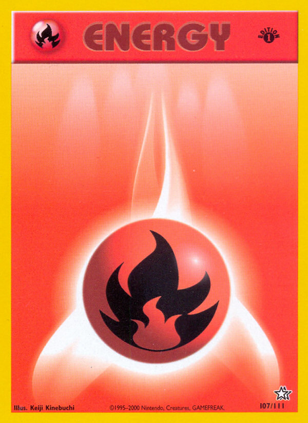 Fire Energy (107/111) [Neo Genesis 1st Edition] | Gear Gaming Fayetteville