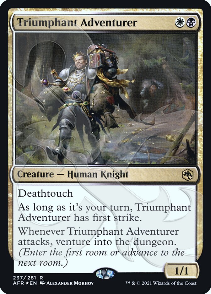 Triumphant Adventurer (Ampersand Promo) [Dungeons & Dragons: Adventures in the Forgotten Realms Promos] | Gear Gaming Fayetteville