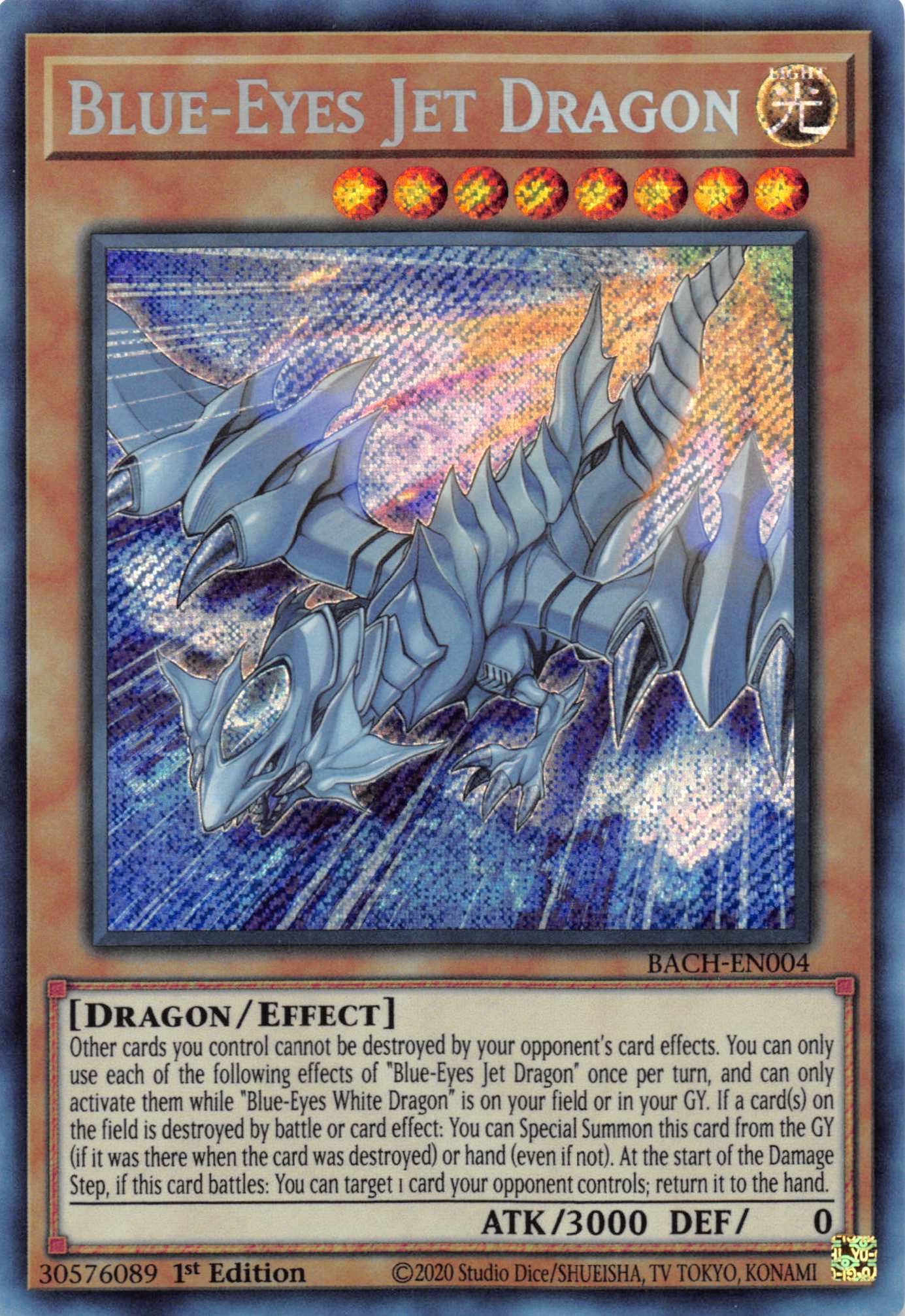 Blue-Eyes Jet Dragon [BACH-EN004] Secret Rare | Gear Gaming Fayetteville