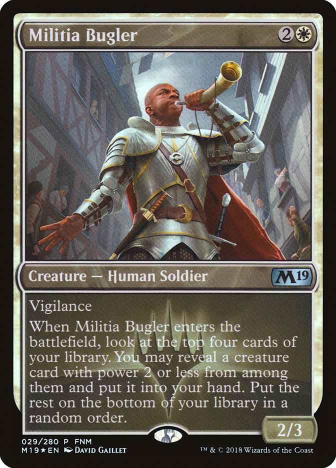 Militia Bugler (FNM) [Core Set 2019 Promos] | Gear Gaming Fayetteville