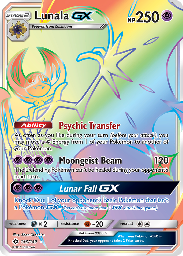 Lunala GX (153/149) [Sun & Moon: Base Set] | Gear Gaming Fayetteville