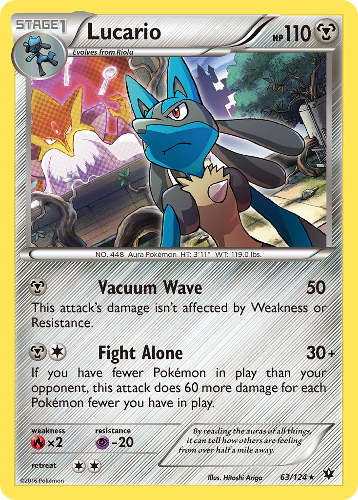 Lucario (63/124) (Cosmos Holo) [XY: Fates Collide] | Gear Gaming Fayetteville