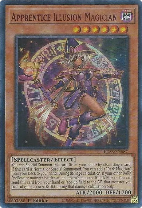 Apprentice Illusion Magician (Red) [LDS3-EN087] Ultra Rare | Gear Gaming Fayetteville