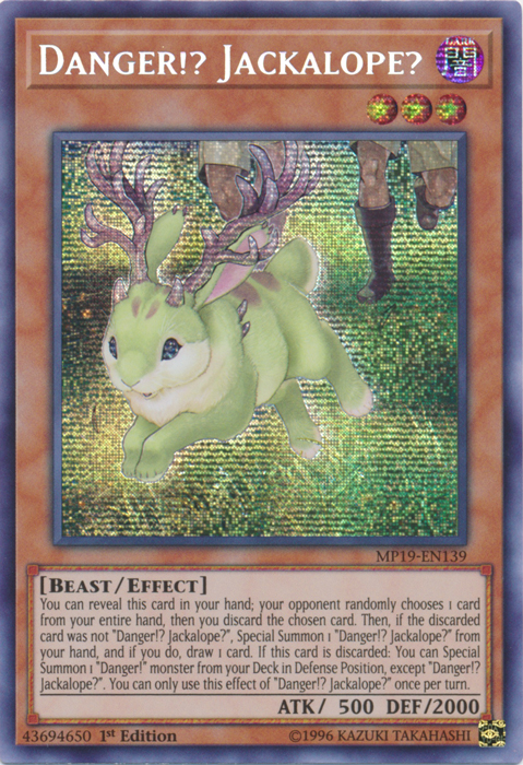 Danger!? Jackalope? [MP19-EN139] Prismatic Secret Rare | Gear Gaming Fayetteville