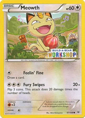 Meowth (67/108) (Build A Bear Workshop Exclusive) [XY: Roaring Skies] | Gear Gaming Fayetteville