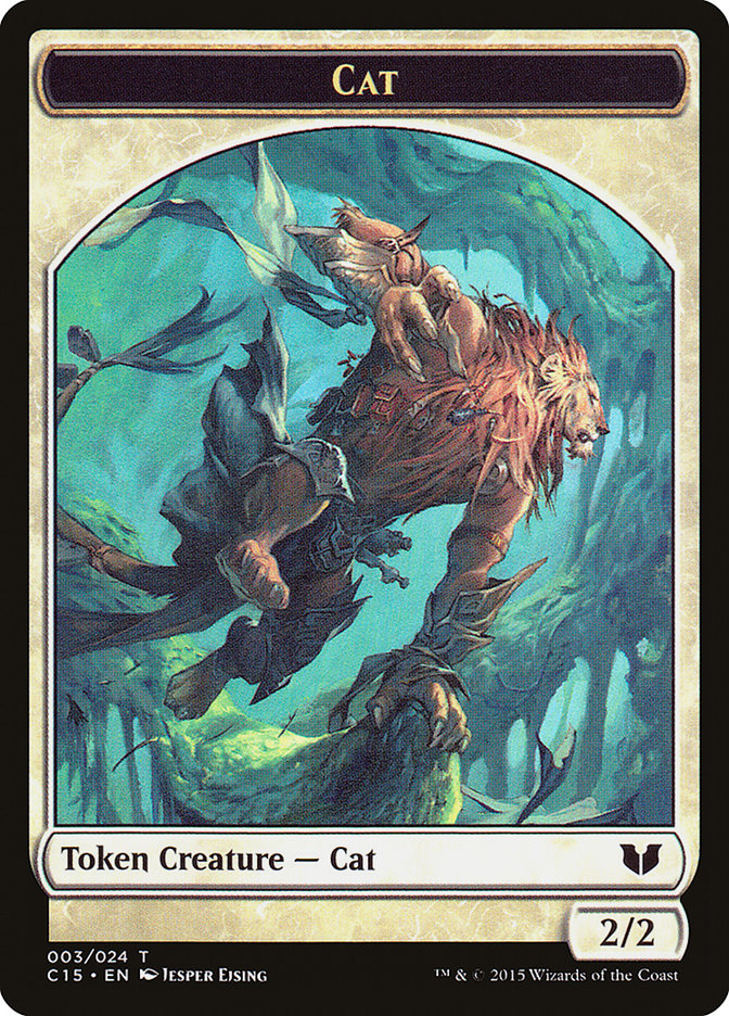 Spirit (023) // Cat Double-Sided Token [Commander 2015 Tokens] | Gear Gaming Fayetteville