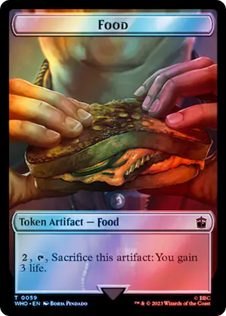 Alien Rhino // Food (0059) Double-Sided Token (Surge Foil) [Doctor Who Tokens] | Gear Gaming Fayetteville