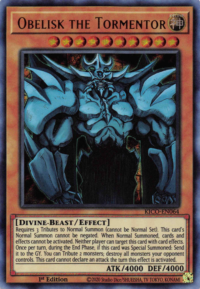 Obelisk the Tormentor (Ultra Pharaoh's Rare) [KICO-EN064] Ultra Pharaoh’s Rare | Gear Gaming Fayetteville