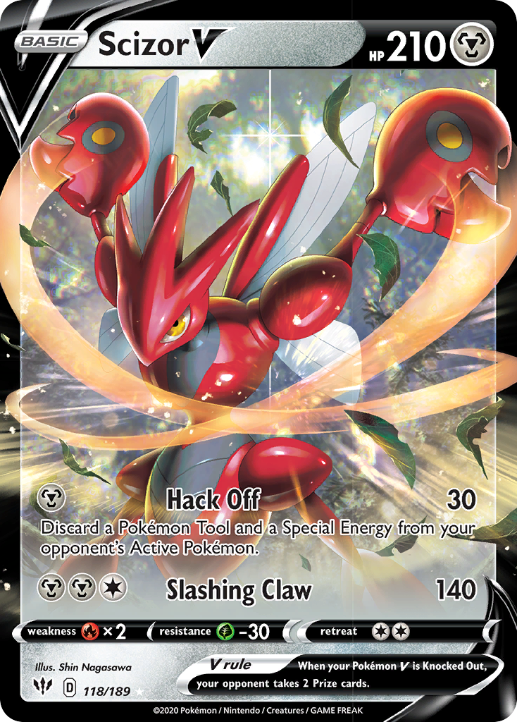 Scizor V (118/189) [Sword & Shield: Darkness Ablaze] | Gear Gaming Fayetteville