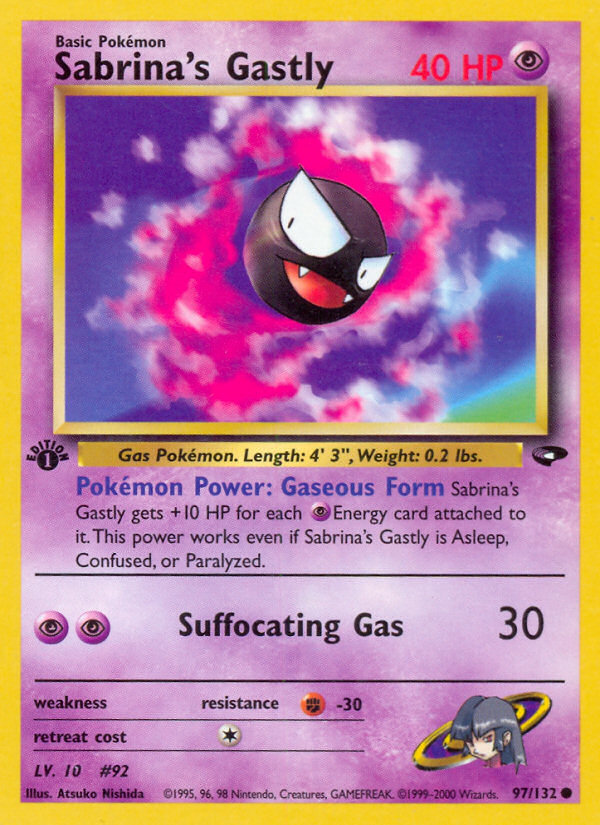 Sabrina's Gastly (97/132) [Gym Challenge 1st Edition] | Gear Gaming Fayetteville