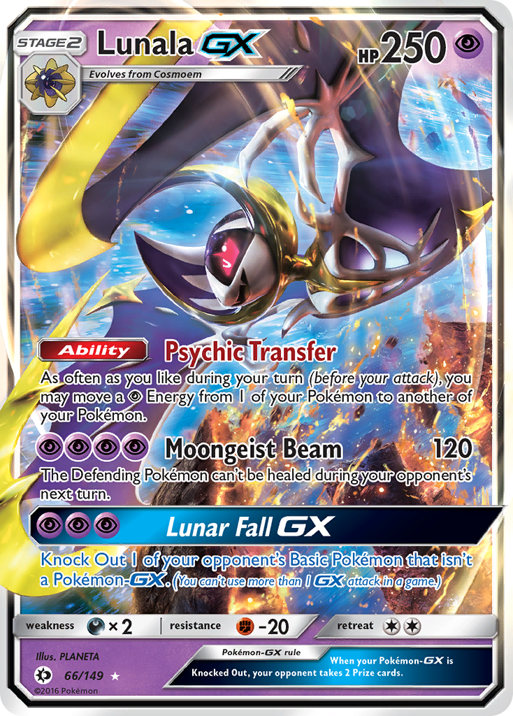 Lunala GX (66/149) [Sun & Moon: Base Set] | Gear Gaming Fayetteville