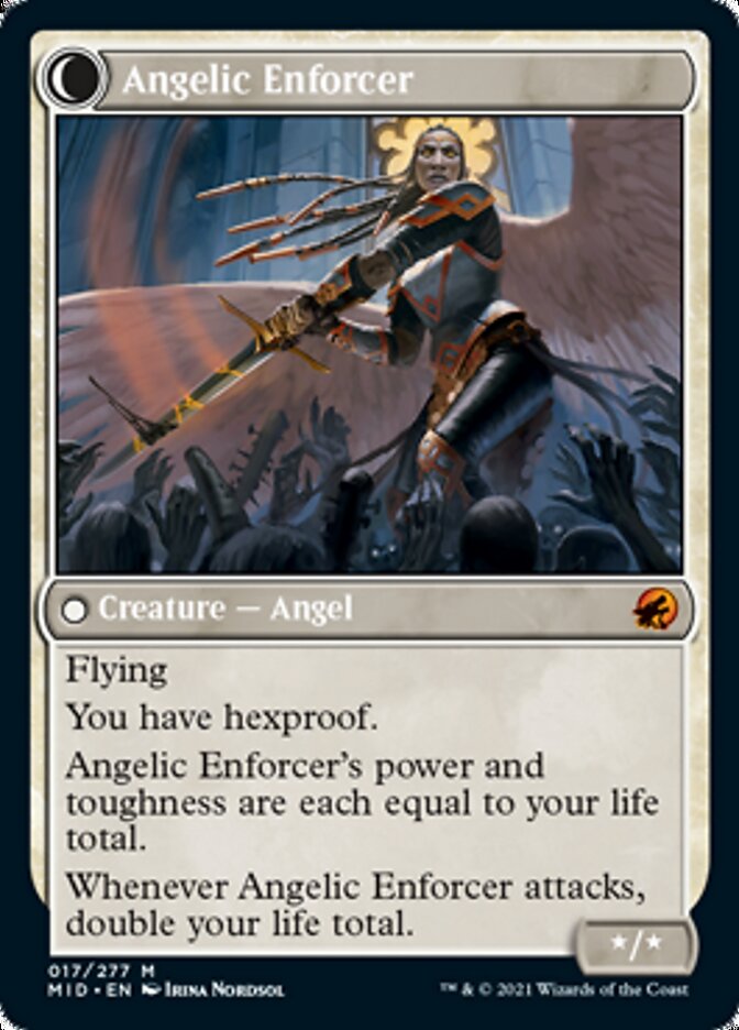 Enduring Angel // Angelic Enforcer [Innistrad: Midnight Hunt] | Gear Gaming Fayetteville