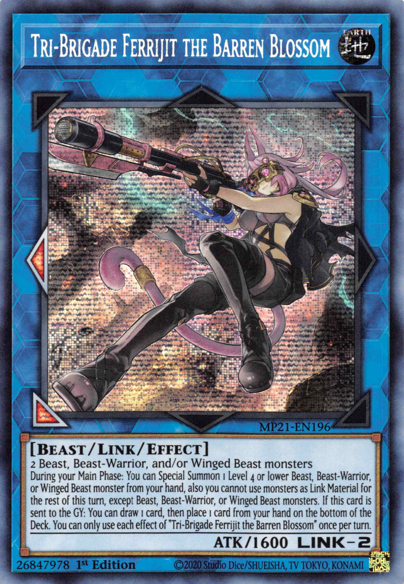 Tri-Brigade Ferrijit the Barren Blossom [MP21-EN196] Prismatic Secret Rare | Gear Gaming Fayetteville