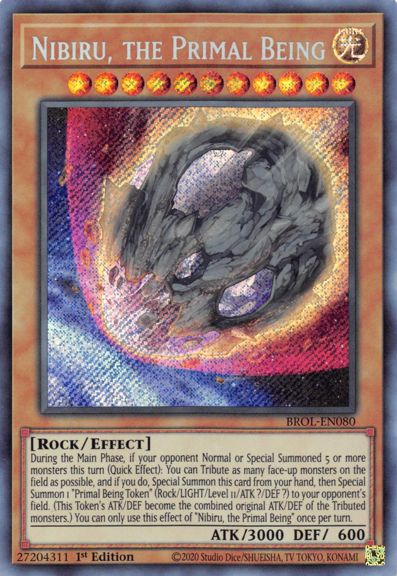 Nibiru, the Primal Being [BROL-EN080] Secret Rare | Gear Gaming Fayetteville