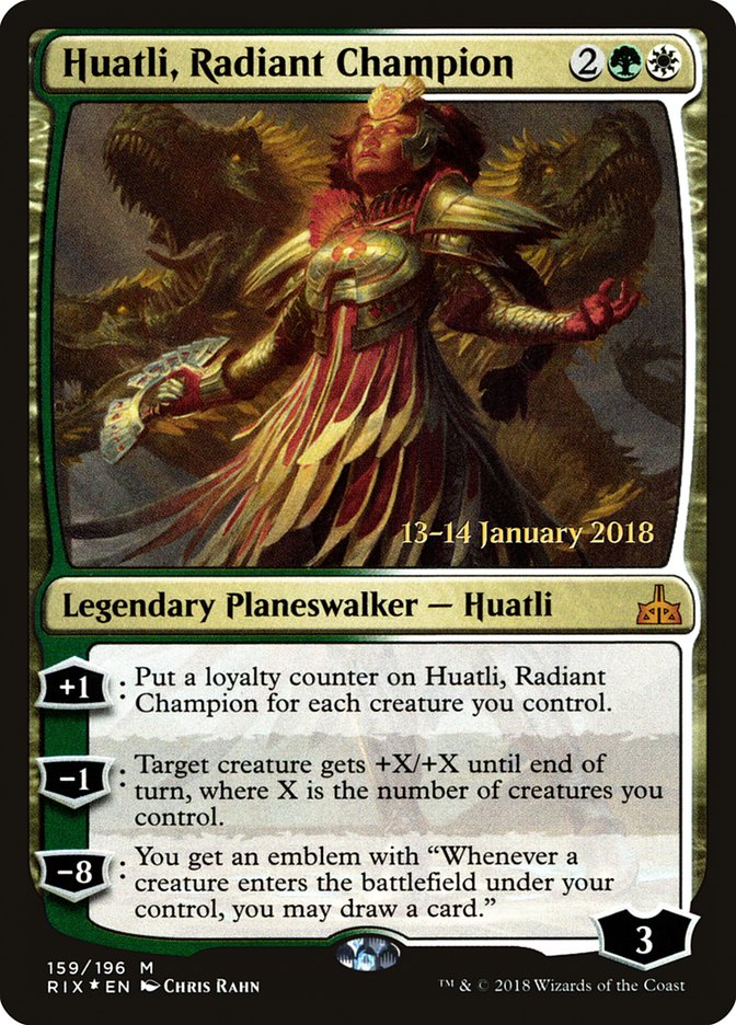 Huatli, Radiant Champion [Rivals of Ixalan Prerelease Promos] | Gear Gaming Fayetteville