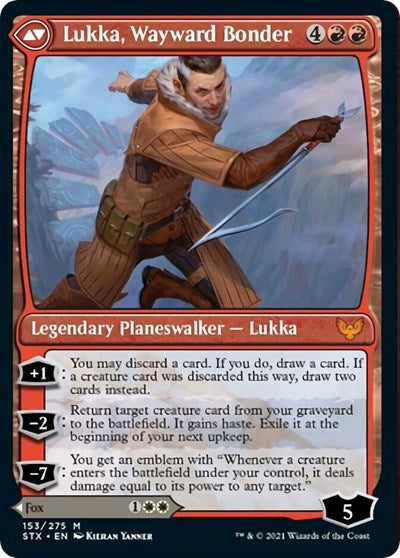 Mila, Crafty Companion // Lukka, Wayward Bonder [Strixhaven: School of Mages Prerelease Promos] | Gear Gaming Fayetteville