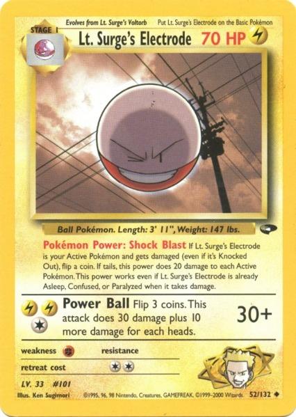 Lt. Surge's Electrode (52/132) [Gym Challenge Unlimited] | Gear Gaming Fayetteville