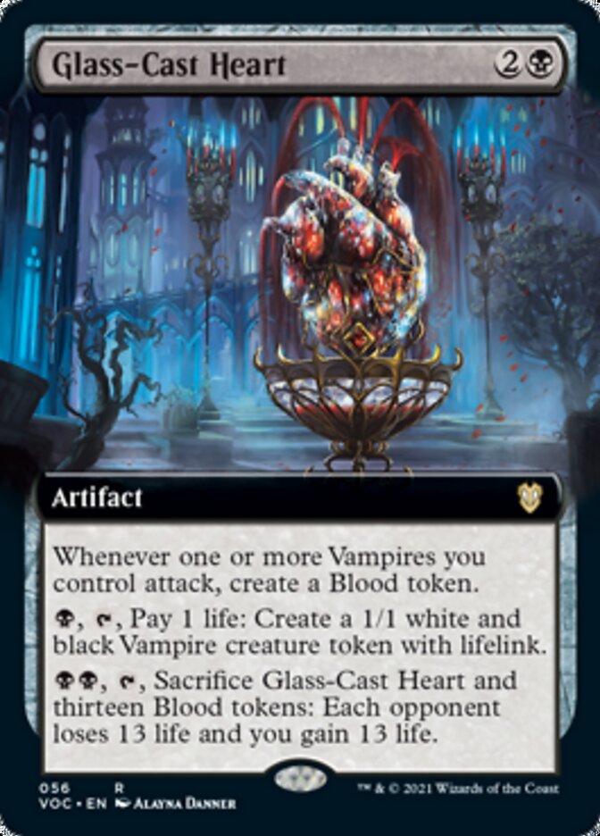 Glass-Cast Heart (Extended Art) [Innistrad: Crimson Vow Commander] | Gear Gaming Fayetteville