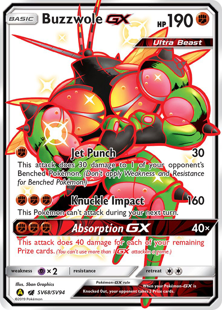 Buzzwole GX (SV68/SV94) [Sun & Moon: Hidden Fates - Shiny Vault] | Gear Gaming Fayetteville