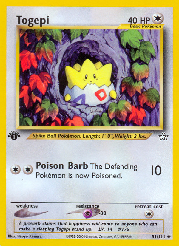 Togepi (51/111) [Neo Genesis 1st Edition] | Gear Gaming Fayetteville