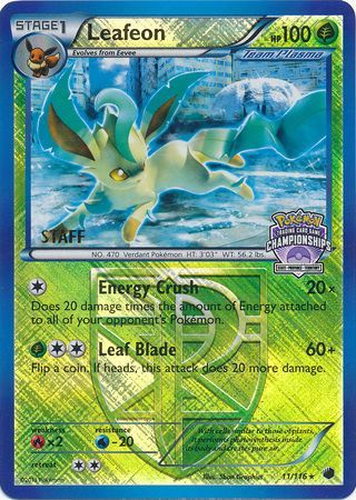 Leafeon (11/116) (States Championship Promo Staff) [Black & White: Plasma Freeze] | Gear Gaming Fayetteville