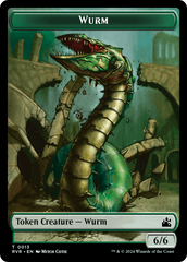 Spirit (0018) // Wurm Double-Sided Token [Ravnica Remastered Tokens] | Gear Gaming Fayetteville