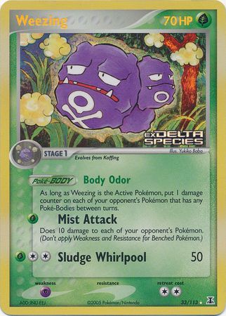 Weezing (33/113) (Stamped) [EX: Delta Species] | Gear Gaming Fayetteville