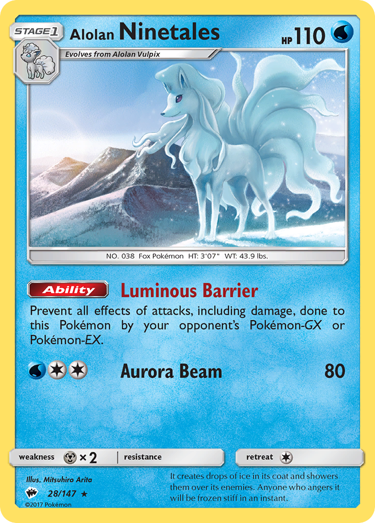 Alolan Ninetales (28/147) [Sun & Moon: Burning Shadows] | Gear Gaming Fayetteville