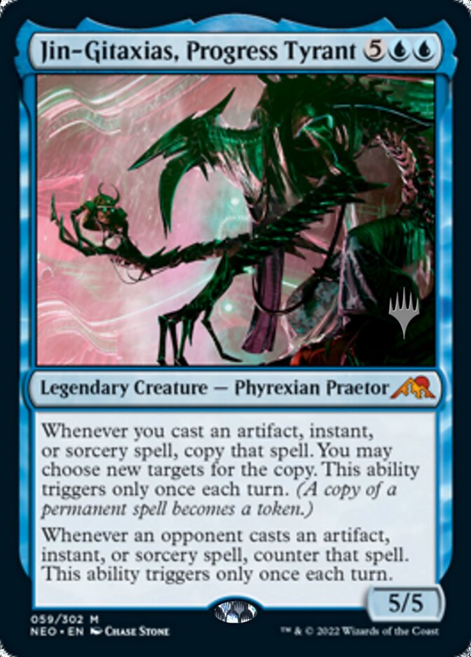 Jin-Gitaxias, Progress Tyrant (Promo Pack) [Kamigawa: Neon Dynasty Promos] | Gear Gaming Fayetteville