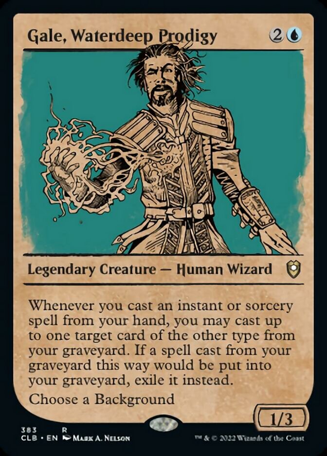 Gale, Waterdeep Prodigy (Showcase) [Commander Legends: Battle for Baldur's Gate] | Gear Gaming Fayetteville